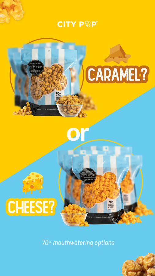 City Pop popcorn ad